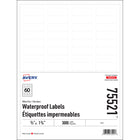 Avery - Étiquettes Imperméables - 2/3 po x 1.75 po - Paquet de 3000-Blanc