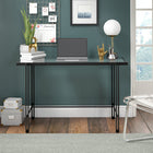 Hudson&Canal - Bureau Inez 48" - Bronze noirci-Une finition en bronze noirci fabriquée à la main est appliquée sur le cadre en acier