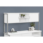 Monarch Specialties - Huche De Bureau - 72 po L - Travail - Portes De Stockage - Travail - Qualité Commerciale - Stratifié Blanc-Cette huche de qualité commerciale est durablement conçue pour répondre aux normes de sécurité ANSI / BIFMA, assurant résilience et longévité avec une garantie limitée de 5 ans incluse
