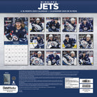 DateWorks - Calendrier Mural 16 Mois des Jets de Winnipeg 2025 - 12 po x 12 po - Bilingue-Comprend des pages mensuelles de janvier à décembre 2025, ainsi que les 4 derniers mois de 2024.