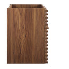 Modway - Render Fixation murale de 18" Armoire de toilette de salle de bain (lavabo non inclus) - Noyer-MDF et panneau de particules