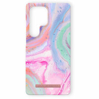 Ideal of Sweden - Coque impriméeCompatible MagSafe Galaxy S25 - Ultra Marbre Pastel-Design protecteur avec bords surélevés pour protéger l’appareil photo et l’écran