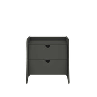 Manhattan Comfort - Table de nuit Coney 19,68" style mid-century moderne - Gris-Table de chevet Mid-Century Modern pour chambre
