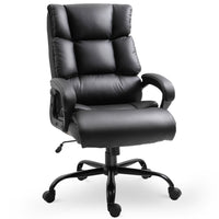 Vinsetto - Chaise de bureau à bascule ergonomique à hauteur réglable-Lignes ergonomiques, rembourrage double couche de l’appuie‑tête, du dossier et de l’assise, et accoudoir rembourré pour plus de confort