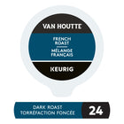 Van Houtte - Capsules K-Cup de café  Mélange français , torréfaction foncée, paquet de 24-Compatibilité : contient des capsules k-cup authentiques, conçues pour une qualité garantie et une compatibilité avec toutes les cafetières k-cup de Keurig.