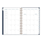 AT-A-GLANCE - Agenda scolaire hebdomadaire/mensuel Signature 2026-2027 - 8 1/2 po H x 5 3/8 po l - bleu marine - bilingue-Format des pages : 8 1/2 po H x 5 3/8 po l