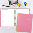 Cambridge - Agenda hebdomadaire/mensuel WorkStyle Balance 2026 - 11 po H x 8 1/2 po l - rose - bilingue-Un mois sur deux pages avec des blocs quotidiens ouverts et sections de notes hebdomadaires