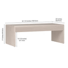 Hudson&Canal - Table basse rectangulaire Lawrence , 48 po de largeur, blanc aulne-9