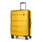 Swiss Mobility 26, 5 po LAX Valise moyenne rigide - Jaune-Poignée télescopique avec hauteurs de verrouillage à plusieurs niveaux