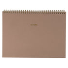 Gry Mattr - Cahier de notes à spirale - 8,5 po x 11 po - Ligné - 80 feuilles - Havane-La couverture est faite de sous-produit d’amande