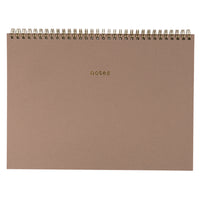 Gry Mattr - Cahier de notes à spirale - 8,5 po x 11 po - Ligné - 80 feuilles - Havane-La couverture est faite de sous-produit d’amande