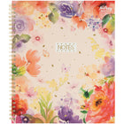 Hilroy - Cahier floral éclatant – 10 1/2 po H x 8 po l – 160 pages – Jaune-Réglure étroite