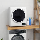 HOMCOM - Sèche-linge portable compact 1,5 pi³ - 850 W - blanc-Puissance de 850W et tambour turbine puissant à 360° assurent un séchage rapide et uniforme des vêtements 