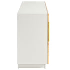 Modway - Abel 59 pouces Burl Wood Buffet de buffet TV, Burl blanc blanchi-Assemblée requise
