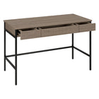 Hudson&Canal - Bureau Nolan 48" - Chêne gris vieilli-Nettoyer avec un chiffon doux et sec, sans produits chimiques agressifs ni produits de nettoyage abrasifs