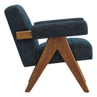 Modway - Lyra Tissu Fauteuil - Azure Fabric-Rembourrage en mousse dense