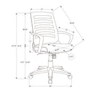 Monarch Specialties - 7224 Chaise De Bureau Multi-Position- Noir/Meche Noir/-10