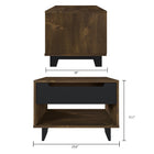Nexera - Table de nuit Barista, 1 tiroir, Truffe et noir-5