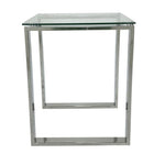 Table d'appoint carrée Plata Import Gen 17"W - Argent-Argent poli