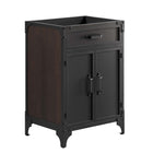 Modway - Steamforge 24" Vanette de salle de bain - Blanc Noir-Trous centraux de 8"