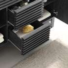 Modway - Render 48" Meuble de toilette de salle de bain compatible double lavabo (non inclus) - Charbon de bois-Tiroirs à extension complète