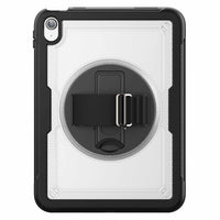 Bulk Packaging - Étui ultra-résistant avec support intégré pour iPad 10.9" 2022 10e génération - Transparent-Au dos de cette coque robuste, un support intégré permet un maintien en position horizontale ou verticale, et une sangle de main facilite la prise en main de la tablette