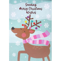 Mill Brook Studio - Cartes de souhaits Noël / Enveloppes - 5-3/8 po x 7-3/4 po - Joeyux Noël Enfant: Renne - Paquet de 18-Cartes de souhaits qualité boutique