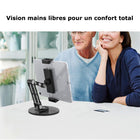 MyBat - Support pivotant à 360° pour téléphones et tablettes - Régable - universel pour bureau-Accès aux ports de charge - Conçu pour maintenir votre appareils tout en le rechargeant
