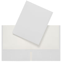 Staples - Portefeuille à 2 pochettes - Lot de 25 - Blanc-Peut contenir jusqu'à 100 feuilles de papier format lettre (50 par pochette)