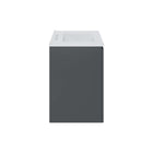 Modway - Bryn Fixation murale de 30" Vanette de salle de bain - Gris blanc-Évier en céramique avec comptoir intégré