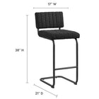 Modway - Parity Boucle Tabourets de comptoir - Noir noir - Ensemble de 2-Tissu boucle Tissu Rembourrage