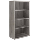 Monarch Specialties - 7060 48 po H Etagere - Bois Taupe Avec Tablette Ajustable-Finition chaleureuse de couleur taupe foncé