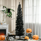 HOMCOM - Arbre de Noël - arbre de Noël fin avec branches réalistes-La base est amovible pour un rangement facile 