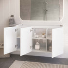 Modway - Bryn Fixation murale de 48" Vanité de salle de bain (lavabo non inclus) - Blanc-Portes à fermeture douce