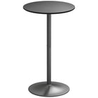 HOMCOM - Table de bar ronde avec base antidérapante pour 2 - noir-Accueille confortablement deux personnes pour des espaces de travail partagés 