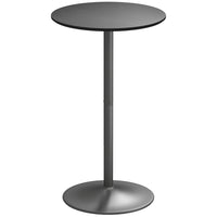 HOMCOM - Table de bar ronde avec base antidérapante pour 2 - noir-Accueille confortablement deux personnes pour des espaces de travail partagés 