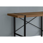 Monarch Specialties - 7655 Bureau 48 po L - Noyer/Metal Noir-La barre métallique en forme de X à l'arrière du bureau offre un soutien et ajoute une touche décorative