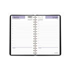 AT-A-GLANCE - Carnet de rendez-vous scolaire de bureau quotidien 2026-2027 - 8 po H x 4 7/8 po l - noir - bilingue-1 page par jour et horaire de rendez-vous de 7h00 à 17h00