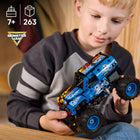 LEGO - Technic Monster Jam Grave Digger Feu et glace-Utilisez l’action de rétrofriction pour recréer des cascades de l’arène Monster Jam