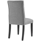 Modway - Duchess Bouton touffé Tissu Chaise à manger - Gris clair-Tissu fin en polyester