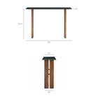 Modway - Amistad 46 pouces Marbre Console Table - Marbre vert noyer-Marbre naturel