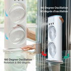 Bell+Howell - Ventilateur rafraîchissant portable rechargeable à brumisation Aqua Air-Facile à emporter: poignée intégrée pour transporter facilement ce ventilateur brumisateur quand vous avez besoin d’une pause fraîcheur