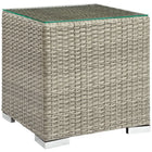 Modway - Repose Terrasse extérieure Table d’appoint - Gris clair-Table d’appoint extérieure patio