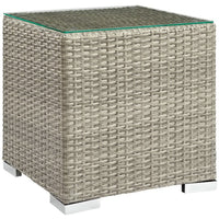 Modway - Repose Terrasse extérieure Table d’appoint - Gris clair-Table d’appoint extérieure patio