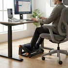 ShoppingAll - Tabouret repose-pieds sous le bureau avec rouleau de massage, angle réglable sur 6 niveaux - noir-Conçu avec des patins antidérapants en dessous pour garantir que le repose-pieds reste bien en place sur les planchers de bois franc, les carreaux ou les tapis sans glisser pendant que vous l'utilisez.