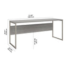 Bush Business Furniture - Table d'ordinateur hybride 72 po L x 24 po P, gris platine (HYD272PG)-Le bureau comprend trois œillets de gestion des câbles intégrés pour garder les cordons et les câbles hors de portée