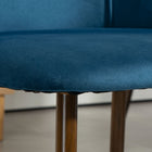 HOMCOM - Chaises de salle à manger en velours - bleu foncé - ensemble de 4-Couleur : Bleu foncé