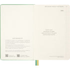 Moleskine - 2026 Peanuts Charlie et Snoopy édition limitée 12 mois couverture rigide agenda journalier - 5 po x 8.25 po - vert émeraude-Pages De Garde Et Pochette Arrière Personnalisées