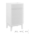 Modway - Render 18" Armoire de toilette de salle de bain (lavabo non inclus) - Blanc-Étagère de rangement Adustable