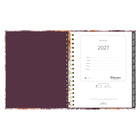Blueline - Agenda Mensuel 17 Mois D’Août À Décembre - 9 1/4 po H x 7 1/4 po l - Motif Floral - Anglais-Comprend des calendriers de référence
